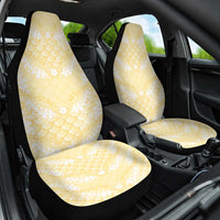 Pastel Yellow Mermaid Puakenikeni Maile Lei Car Seat Cover LT01 One Size Yellow - Polynesian Pride