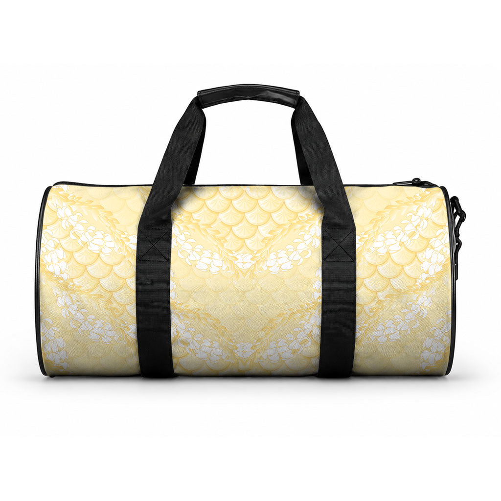 Pastel Yellow Mermaid Puakenikeni Maile Lei Duffle Bag LT01 One size Yellow - Polynesian Pride