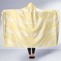Pastel Yellow Mermaid Puakenikeni Maile Lei Hooded Blanket LT01 One Size Yellow - Polynesian Pride