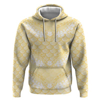 Pastel Yellow Mermaid Puakenikeni Maile Lei Hoodie