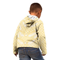 Pastel Yellow Mermaid Puakenikeni Maile Lei Kid Hoodie LT01 - Polynesian Pride
