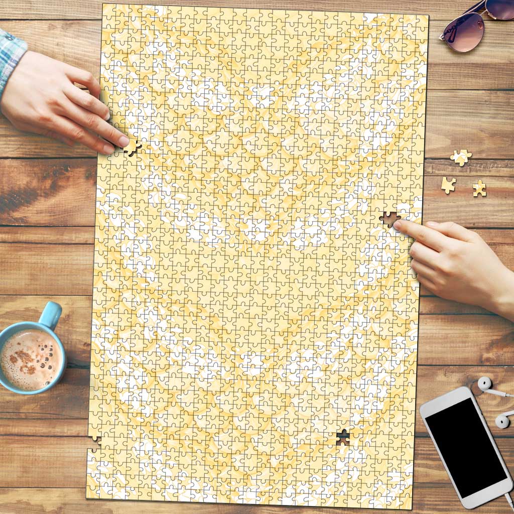 Pastel Yellow Mermaid Puakenikeni Maile Lei Puzzle