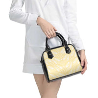 Pastel Yellow Mermaid Puakenikeni Maile Lei Shoulder Handbag