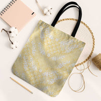 Pastel Yellow Mermaid Puakenikeni Maile Lei Tote Bag