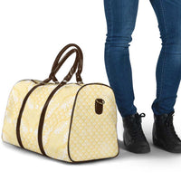 Pastel Yellow Mermaid Puakenikeni Maile Lei Travel Bag