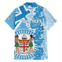 Personalised Fiji Day Family Matching Puletasi and Hawaiian Shirt Fijian Map Hibiscus Tapa Pattern LT01 - Polynesian Pride