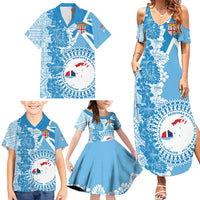 Personalised Fiji Day Family Matching Summer Maxi Dress and Hawaiian Shirt Fijian Map Hibiscus Tapa Pattern LT01 - Polynesian Pride