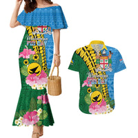 Personalised Malampa Fiji Day Couples Matching Mermaid Dress and Hawaiian Shirt Tropical Tapa Pattern LT01 Art - Polynesian Pride