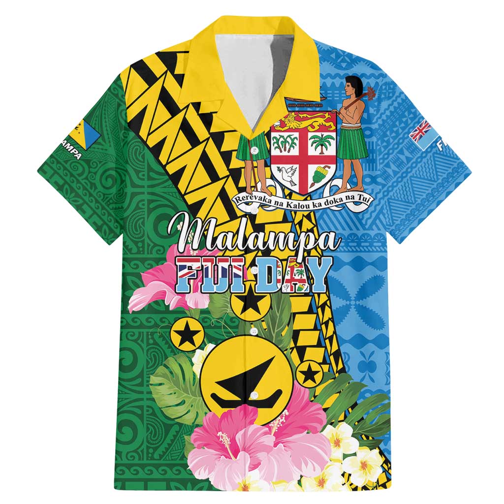 Personalised Malampa Fiji Day Family Matching Mermaid Dress and Hawaiian Shirt Tropical Tapa Pattern LT01 Dad's Shirt - Short Sleeve Art - Polynesian Pride