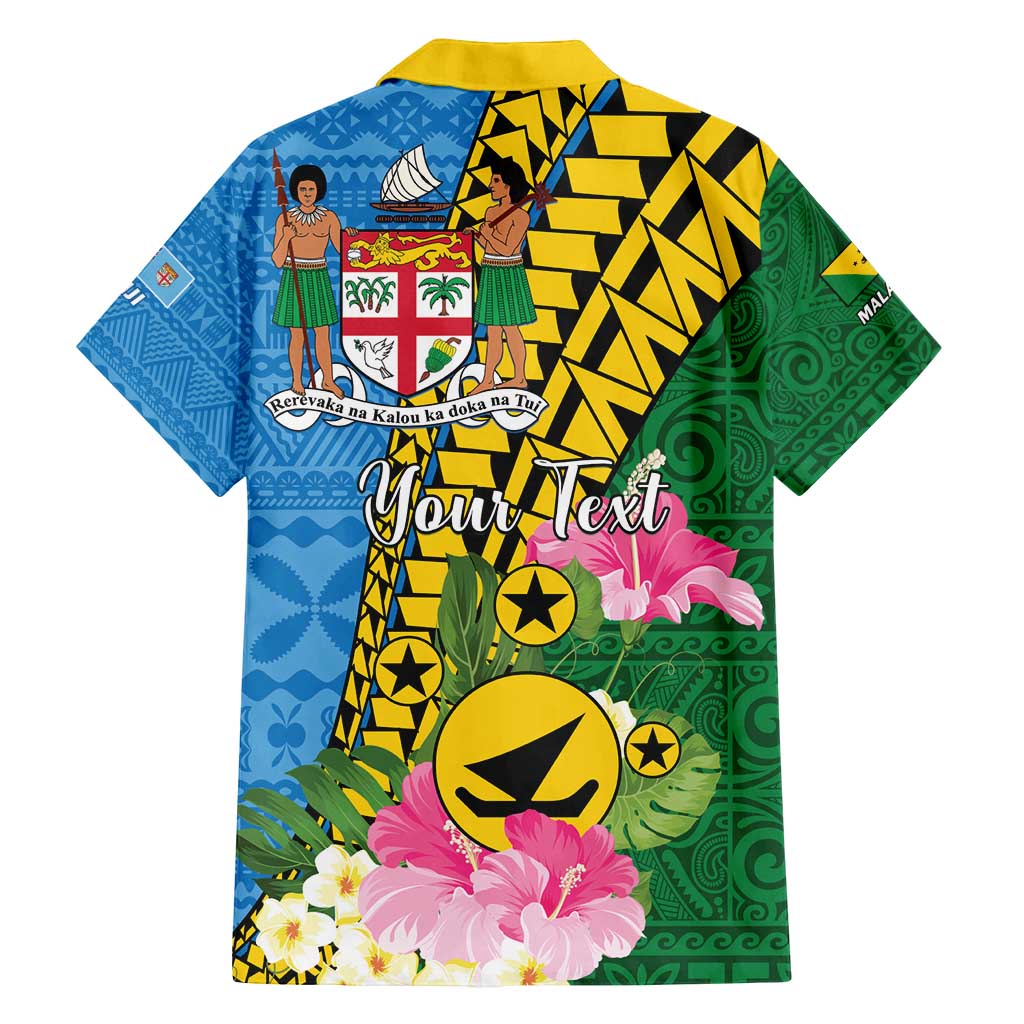 Personalised Malampa Fiji Day Family Matching Off Shoulder Maxi Dress and Hawaiian Shirt Tropical Tapa Pattern LT01 - Polynesian Pride