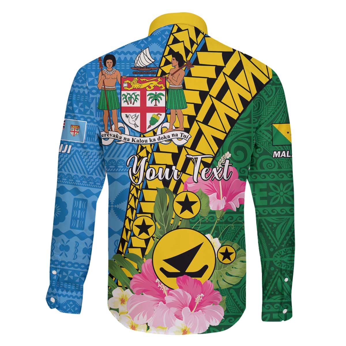 Personalised Malampa Fiji Day Family Matching Puletasi and Hawaiian Shirt Tropical Tapa Pattern LT01 - Polynesian Pride