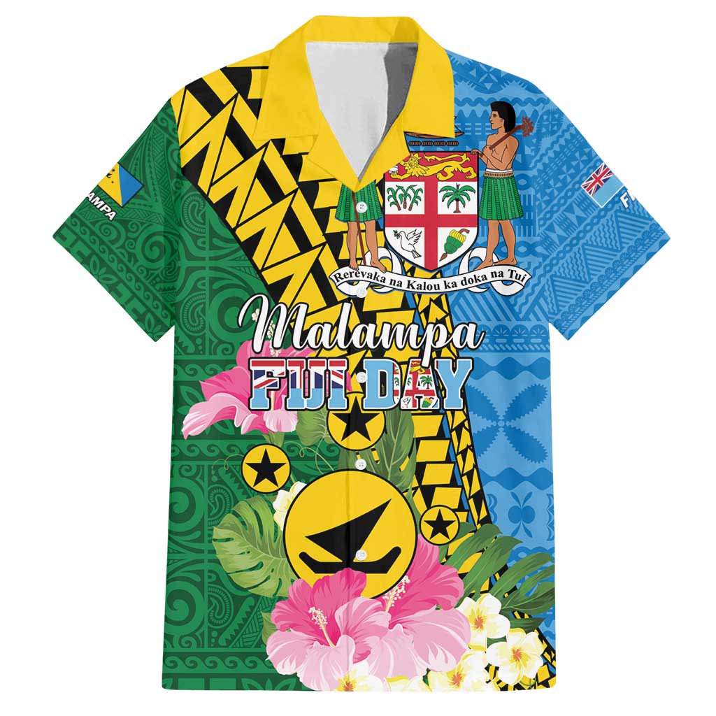 Personalised Malampa Fiji Day Family Matching Summer Maxi Dress and Hawaiian Shirt Tropical Tapa Pattern LT01 Dad's Shirt - Short Sleeve Art - Polynesian Pride