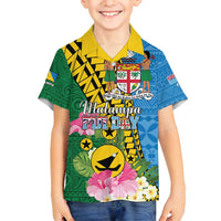 Personalised Malampa Fiji Day Family Matching Tank Maxi Dress and Hawaiian Shirt Tropical Tapa Pattern LT01 Son's Shirt Art - Polynesian Pride