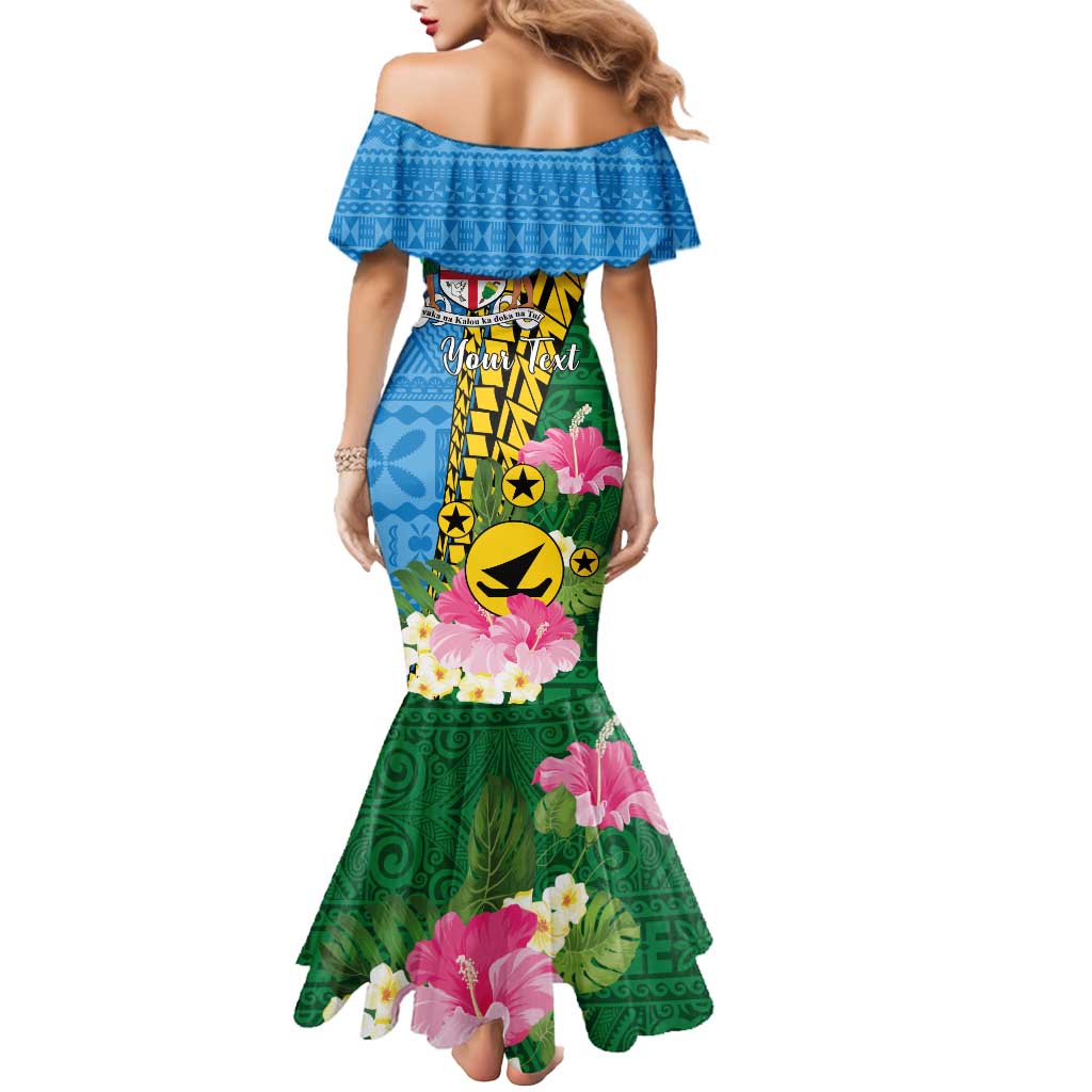 Personalised Malampa Fiji Day Mermaid Dress Tropical Tapa Pattern LT01 - Polynesian Pride