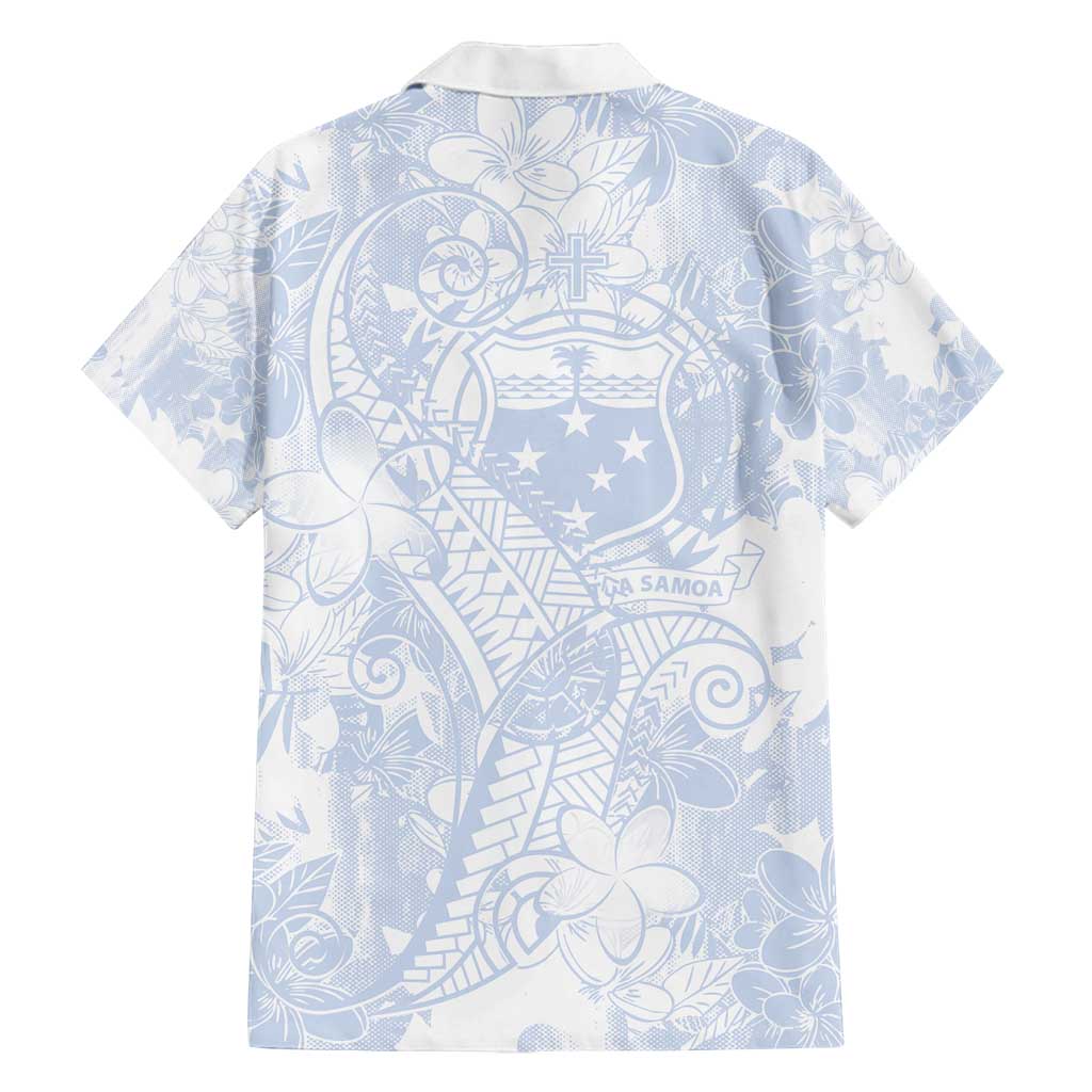 Samoa White Sunday Family Matching Summer Maxi Dress and Hawaiian Shirt Plumeria Floral LT01 - Polynesian Pride