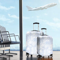 Samoa White Sunday Luggage Cover Plumeria Floral LT01 - Polynesian Pride