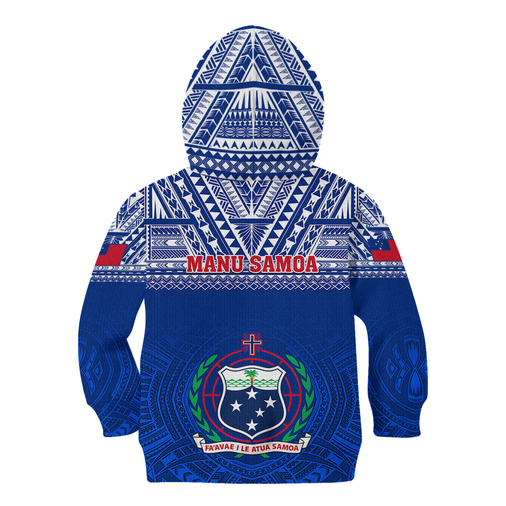 Samoa Rugby Kid Hoodie Manu Samoa Polynesian Tatoo Pattern LT01 - Polynesian Pride