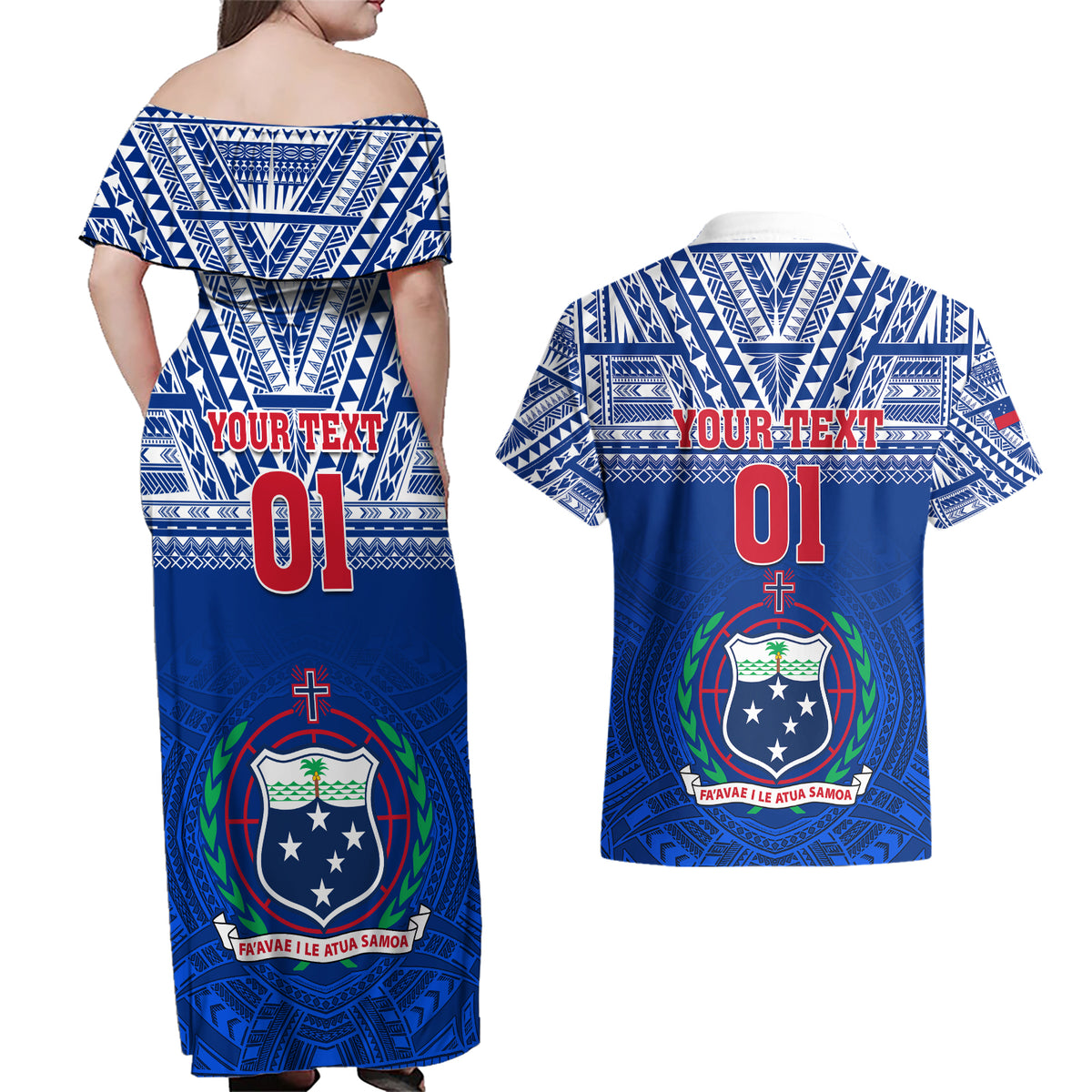 custom-samoa-rugby-couples-matching-off-shoulder-maxi-dress-and-hawaiian-shirt-manu-samoa-polynesian-tatoo-pattern