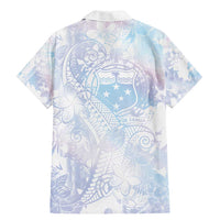 Samoa White Sunday Family Matching Mermaid Dress and Hawaiian Shirt Sweet Pastel Plumeria Floral LT01 - Polynesian Pride