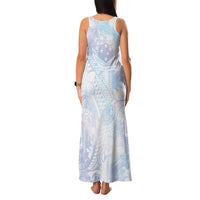 Samoa White Sunday Family Matching Tank Maxi Dress and Hawaiian Shirt Sweet Pastel Plumeria Floral LT01 - Polynesian Pride