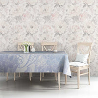 Samoa White Sunday Tablecloth Sweet Pastel Plumeria Floral LT01 - Polynesian Pride