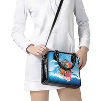 Personalized Aloha Hawaii Skeleton Surfing Shoulder Handbag Tribal Shark Plumeria