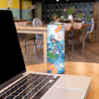 Personalized Hawaii Hula Girl Skeleton Dancing Skinny Tumbler Hibiscus Tribal Shark LT01 - Polynesian Pride