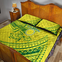 Kia Orana Cook Islands Quilt Bed Set Turtle Yellow Green Polynesian Pattern LT01 - Polynesian Pride