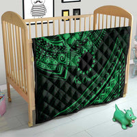 Kia Orana Cook Islands Quilt Circle Stars With Floral Green Pattern LT01 - Polynesian Pride