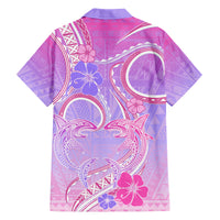 Polynesian Shark Valentine Family Matching Off Shoulder Maxi Dress and Hawaiian Shirt Sweet Unique Version LT01 - Polynesian Pride