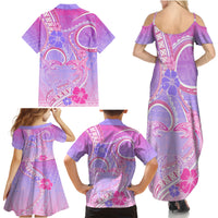 Polynesian Shark Valentine Family Matching Summer Maxi Dress and Hawaiian Shirt Sweet Unique Version LT01 - Polynesian Pride