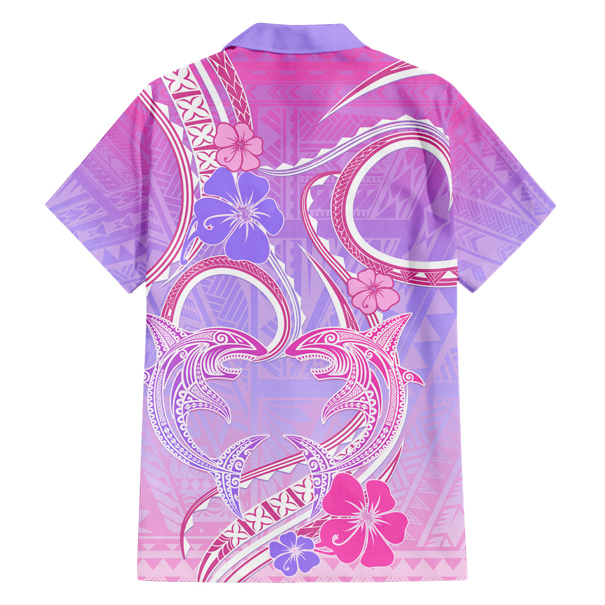 Polynesian Shark Valentine Family Matching Tank Maxi Dress and Hawaiian Shirt Sweet Unique Version LT01 - Polynesian Pride