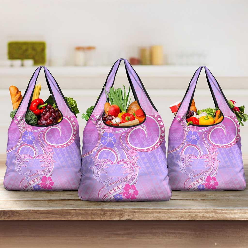 Polynesian Shark Valentine Grocery Bag Sweet Unique Version