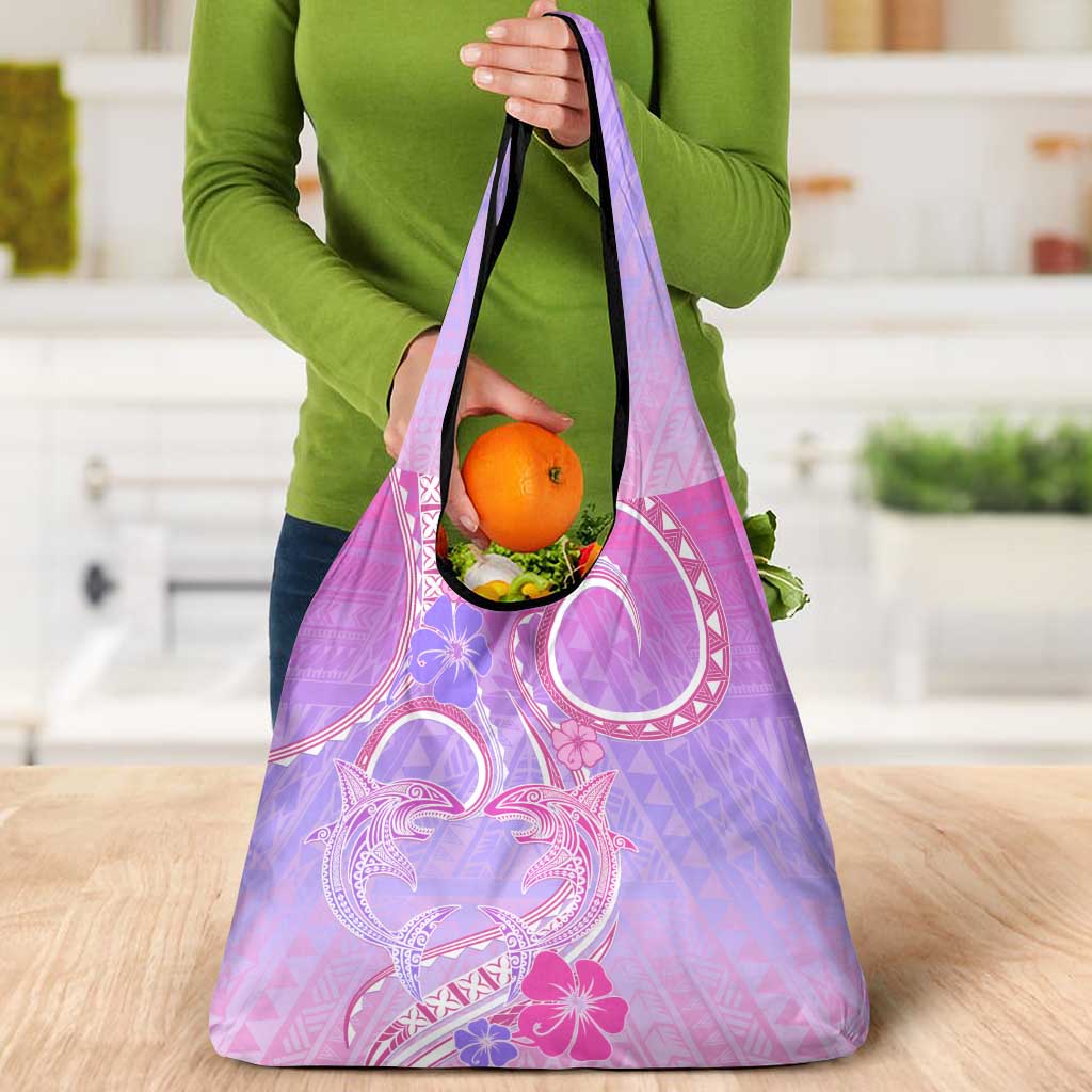 Polynesian Shark Valentine Grocery Bag Sweet Unique Version