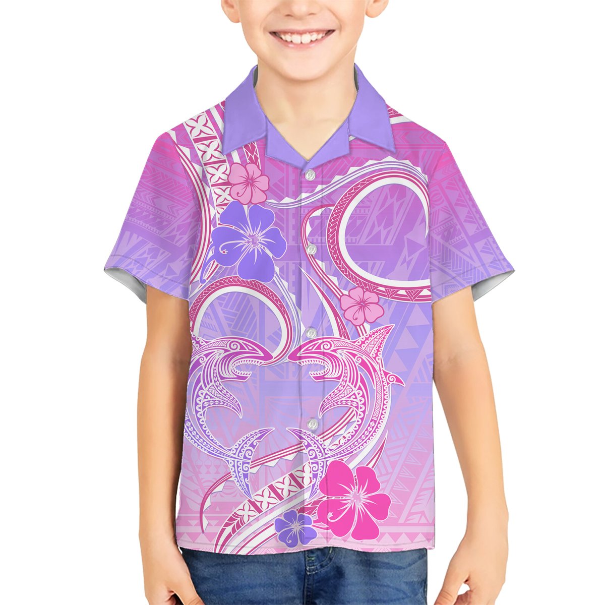 Polynesian Shark Valentine Hawaiian Shirt Sweet Unique Version LT01 - Polynesian Pride