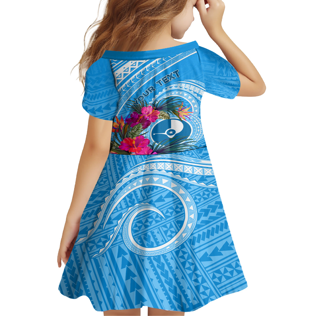 Yap Day Family Matching Off Shoulder Maxi Dress and Hawaiian Shirt Nam nu Waqab Tropical Flower LT01 - Polynesian Pride