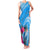Yap Day Family Matching Tank Maxi Dress and Hawaiian Shirt Nam nu Waqab Tropical Flower LT01 Mom's Dress Blue - Polynesian Pride
