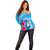 Yap Day Off Shoulder Sweater Nam nu Waqab Tropical Flower LT01 - Polynesian Pride