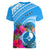 Yap Day Women V Neck T Shirt Nam nu Waqab Tropical Flower LT01 - Polynesian Pride