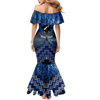 Personalised Aotearoa Matariki Family Matching Mermaid Dress and Hawaiian Shirt Blue Fern Maori Poutama LT01 - Polynesian Pride