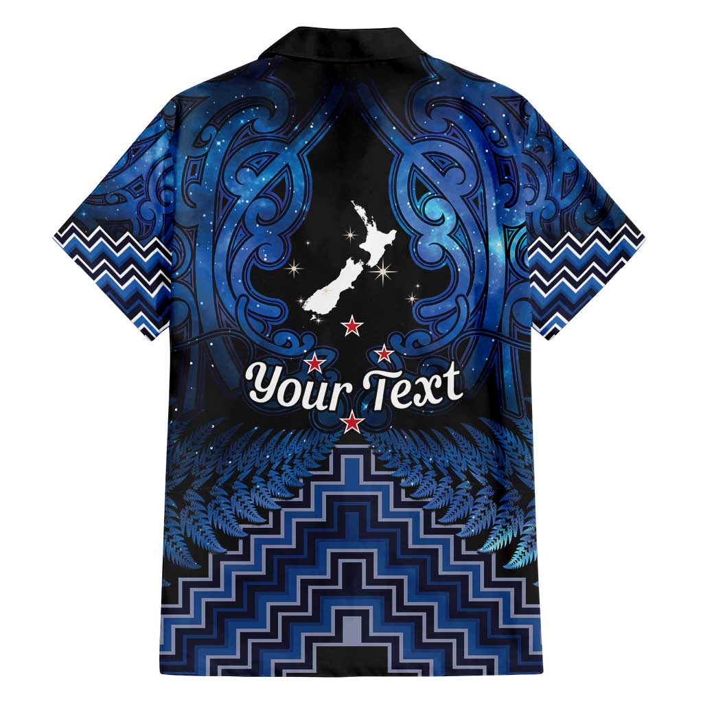 Personalised Aotearoa Matariki Family Matching Summer Maxi Dress and Hawaiian Shirt Blue Fern Maori Poutama LT01 - Polynesian Pride