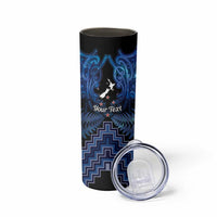Personalised Aotearoa Matariki Skinny Tumbler Blue Fern Maori Poutama LT01 - Polynesian Pride