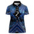 Personalised Aotearoa Matariki Women Polo Shirt Blue Fern Maori Poutama