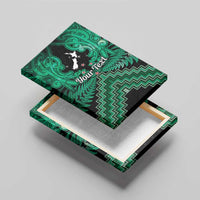 Personalised Aotearoa Matariki Canvas Wall Art Green Fern Maori Poutama