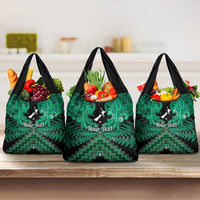 Personalised Aotearoa Matariki Grocery Bag Green Fern Maori Poutama LT01 3-pack One Size Green - Polynesian Pride