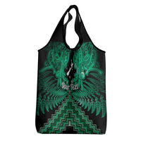 Personalised Aotearoa Matariki Grocery Bag Green Fern Maori Poutama LT01 - Polynesian Pride