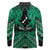 Personalised Aotearoa Matariki Long Sleeve Polo Shirt Green Fern Maori Poutama