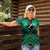 Personalised Aotearoa Matariki Women Polo Shirt Green Fern Maori Poutama