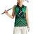 Personalised Aotearoa Matariki Women Sleeveless Polo Shirt Green Fern Maori Poutama