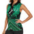 Personalised Aotearoa Matariki Women Sleeveless Polo Shirt Green Fern Maori Poutama